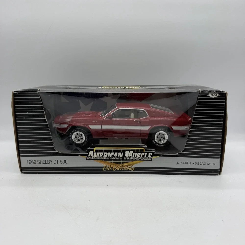 ERTL 39254 AMERICAN MUSCLE 1969 SHELBY GT-500 1:18 Red Die-Cast Metal Car BUMPER